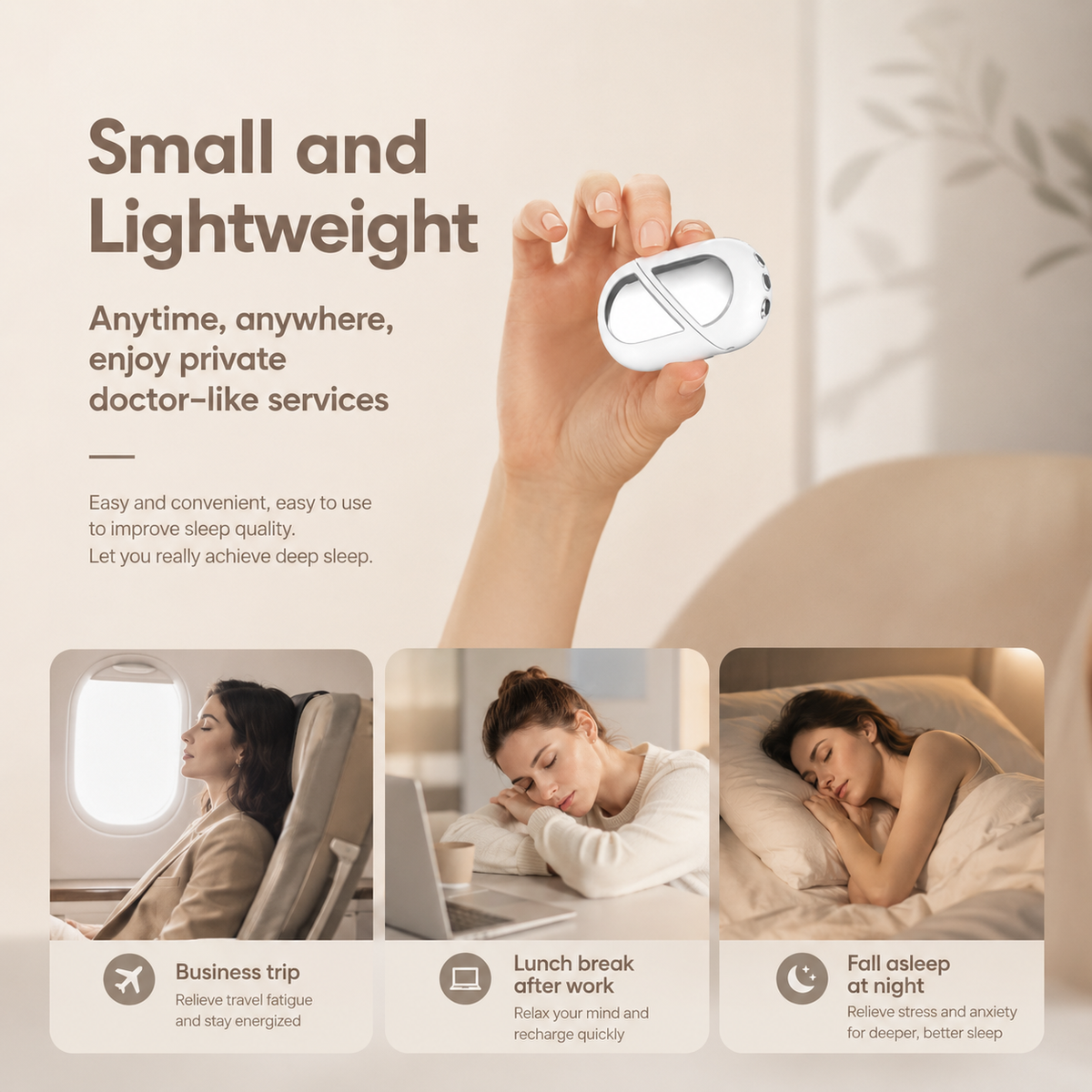 Handheld Microcurrent Sleep Aid & Relaxation Device
