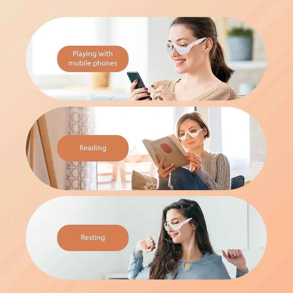EMS Microcurrent Eye Massager with Red Light Therapy