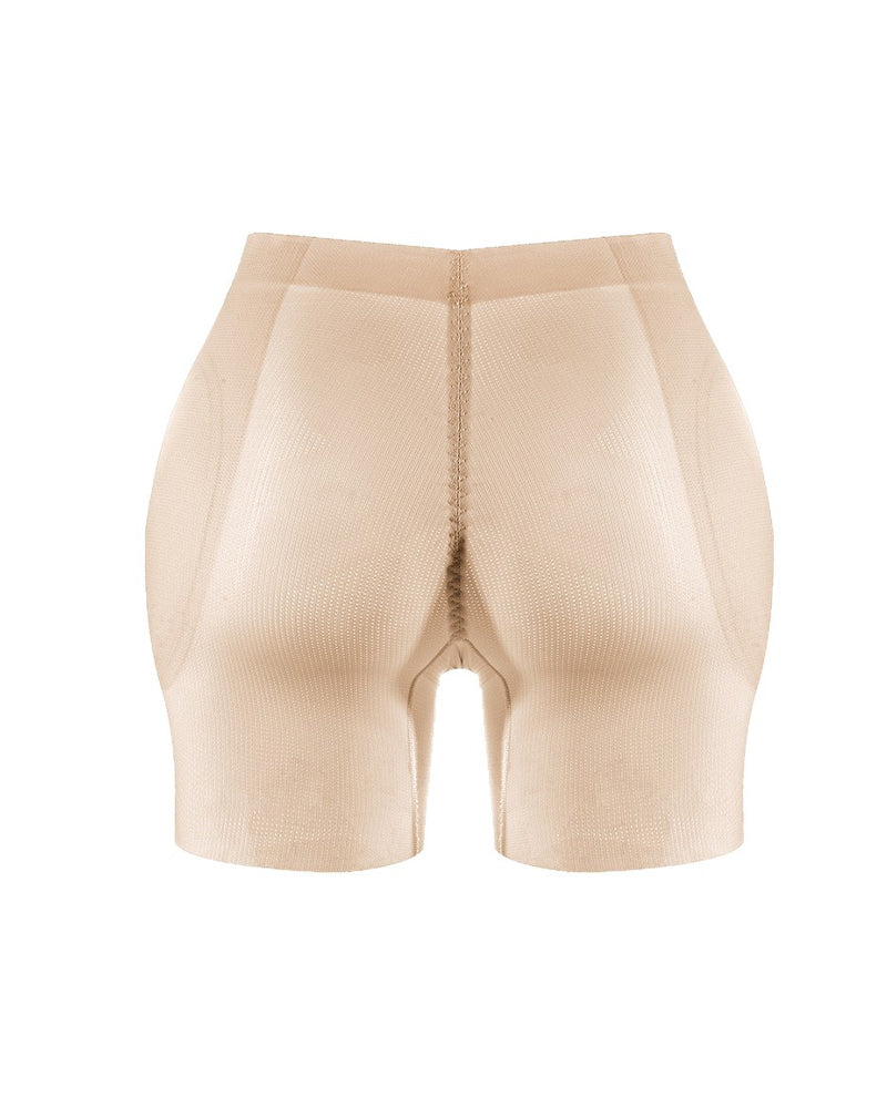 Bellvian beige back lift shapewear shorts with tummy control compression and sculpting booty enhancement support, designed for curvy silhouette shaping and seamless body smoothing for women in the UK