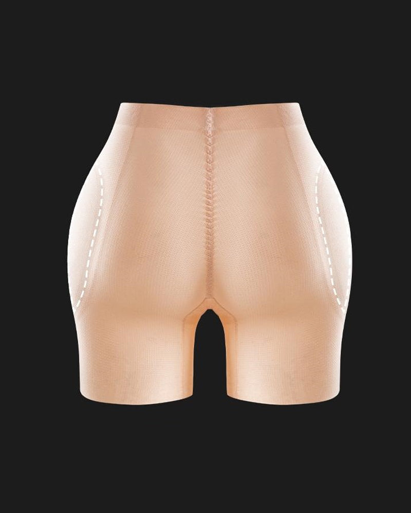 Bellvian beige butt lift compression shorts with seamless tummy support and sculpting contour design, created for booty enhancement, waist shaping and smooth invisible body contour support in the UK