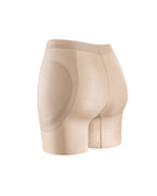 Bellvian beige seamless booty shaping shorts with tummy control compression and sculpting contour support, designed for invisible body smoothing, butt lifting and waist slimming under dresses in the UK