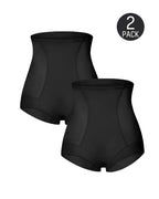 Bellvian black 2 pack high waist butt lifting shapewear shorts with seamless tummy control compression designed for waist slimming, lower belly flattening and smooth invisible sculpting under dresses, leggings and bodycon outfits, ideal for UK women searching for bum lift shapewear shorts, control panties and hourglass slimming underwear