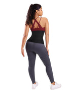 Bellvian black back support workout waist trainer with tummy flattening compression and seamless sculpting support, designed for gym workouts, posture support, waist slimming and body contour shaping for women in the UK
