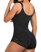 Bellvian black butt lifting shapewear bodysuit with seamless back smoothing compression and sculpting hourglass fit, designed for tummy control, waist shaping, postpartum confidence and invisible slimming under bodycon dresses for women in the UK