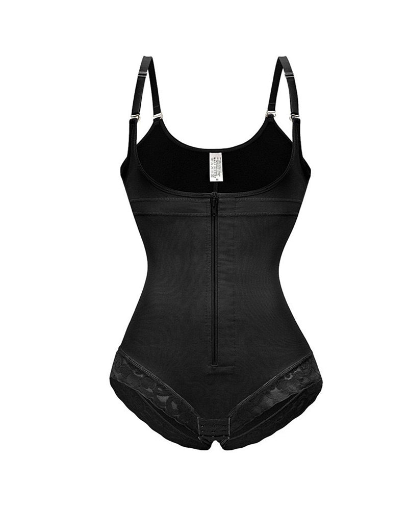 Bellvian black compression shapewear bodysuit with tummy flattening support and waist trainer sculpt fit, designed for full body shaping, butt lifting, postpartum slimming and seamless contouring under dresses for women in the UK