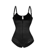 Bellvian black compression shapewear bodysuit with tummy flattening support and waist trainer sculpt fit, designed for full body shaping, butt lifting, postpartum slimming and seamless contouring under dresses for women in the UK