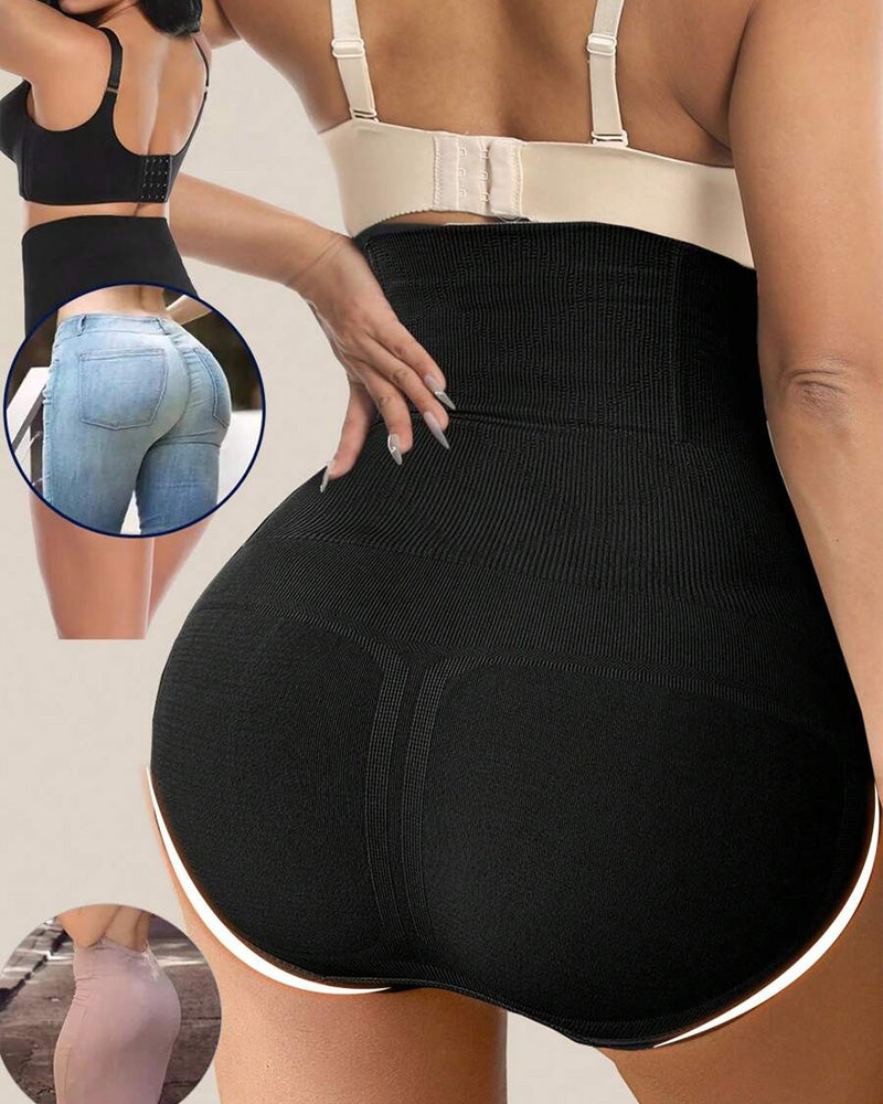 Bellvian black curve enhancing seamless high waist shapewear panties with supportive tummy control compression and butt lifting design created for sculpted waist curves and smooth invisible wear under tight clothing, popular in UK searches for slimming control underwear