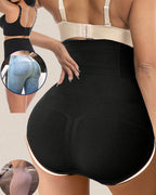 Bellvian black curve enhancing seamless high waist shapewear panties with supportive tummy control compression and butt lifting design created for sculpted waist curves and smooth invisible wear under tight clothing, popular in UK searches for slimming control underwear