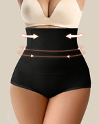 Bellvian black high waist seamless tummy control shaping briefs designed for lower belly flattening, waist slimming and smooth invisible support under bodycon dresses and everyday outfits, ideal for UK women searching for sculpting shapewear underwear and control panties