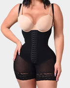 Bellvian black hourglass body shaper with waist trainer compression and tummy flattening support, inspired by viral slimming shapewear trends and designed for postpartum shaping, butt enhancement, back smoothing and invisible sculpting under tight dresses in the UK