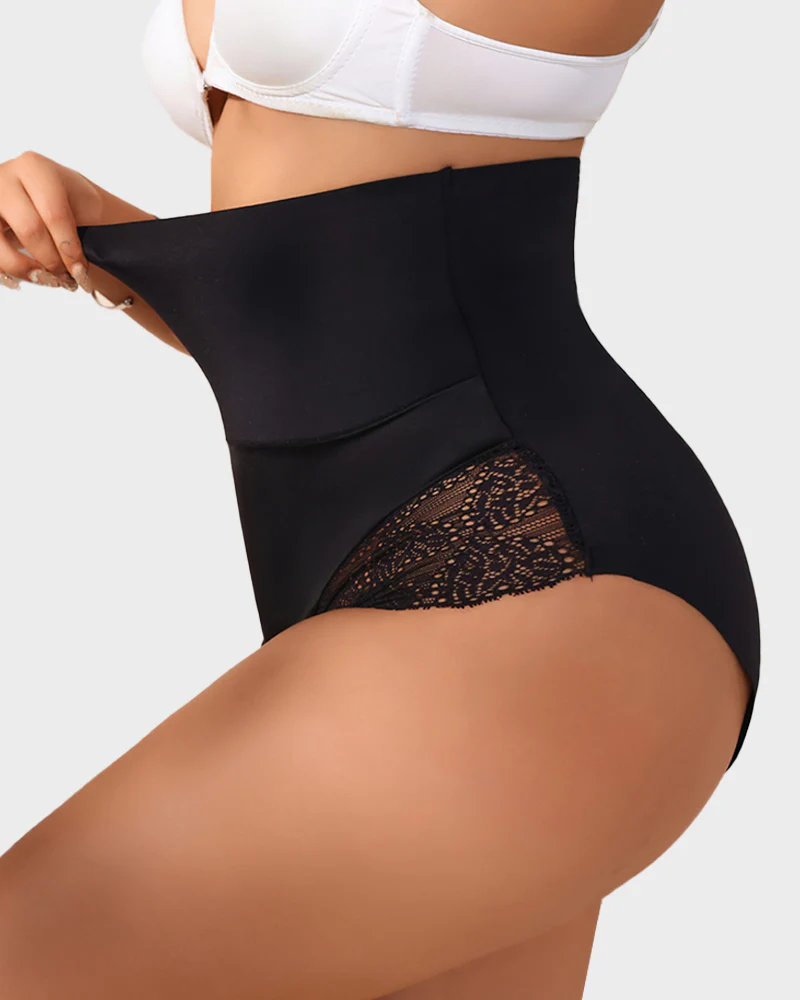 Bellvian black seamless body shaper panties with high waist tummy compression and sculpting support designed for snatched waist shaping, lower belly flattening and smooth invisible contouring under dresses and jeans, highly searched in the UK for slimming shapewear and sexy control underwear