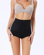 Bellvian black seamless high waist tummy control shapewear shorts designed for firm waist compression, smooth silhouette shaping and invisible slimming support under bodycon dresses, office wear and everyday outfits, ideal for UK shoppers wanting comfortable body sculpting underwear