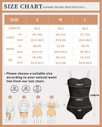 Bellvian black strapless body shaper size guide featuring measurements for tummy control compression, waist slimming sculpt fit and seamless postpartum shapewear support for women shopping shapewear in the UK