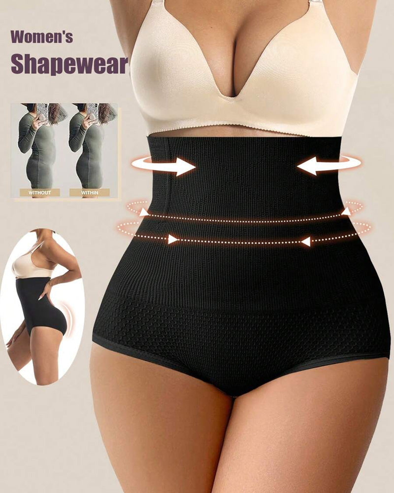 Bellvian black tummy control hourglass shapewear briefs with seamless compression technology designed to flatten lower belly, slim waist and smooth body lines under bodycon dresses and evening outfits, ideal for UK shapewear shoppers seeking invisible support