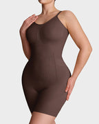 Bellvian brown side sculpting postpartum body shaper with seamless tummy flattening support and contour smoothing compression, designed for waist slimming, hourglass shaping and invisible body sculpting under fitted outfits in the UK