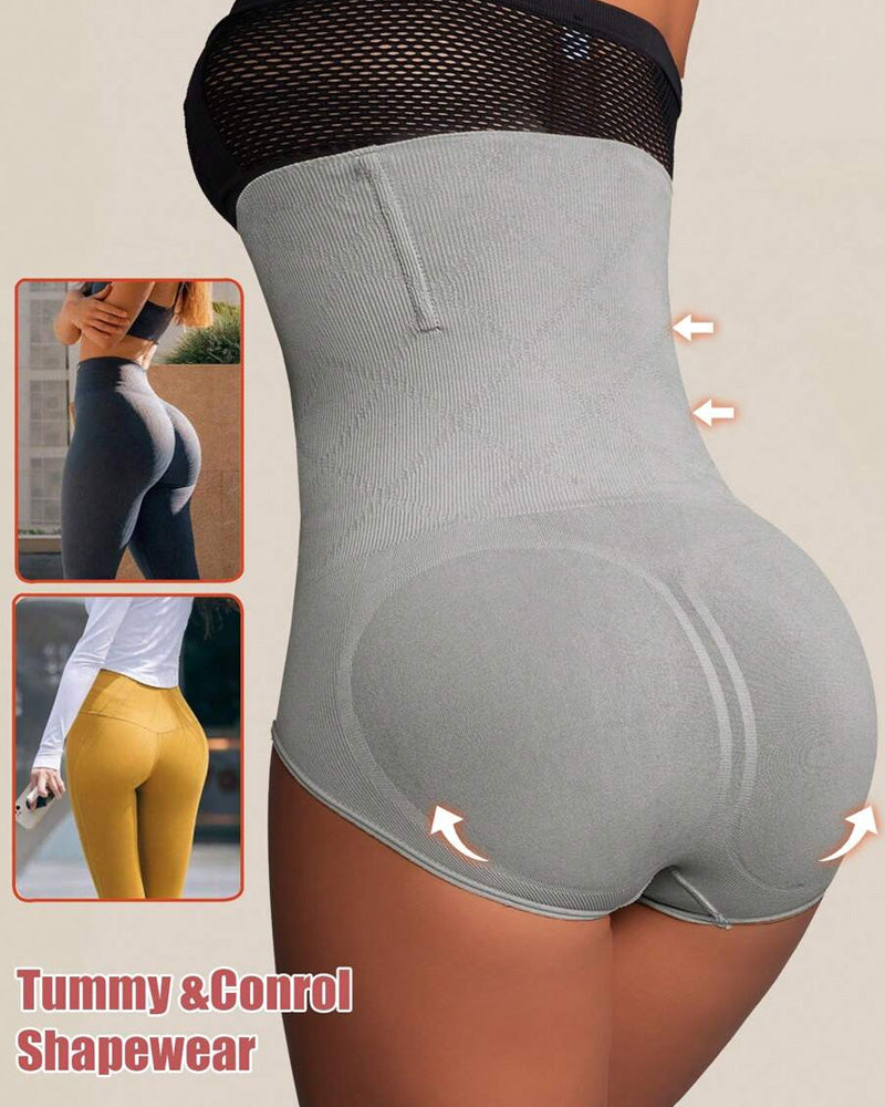 Bellvian grey tummy control butt lifting seamless shapewear panties featuring smoothing compression panels and sculpting support for flatter stomach appearance and enhanced curves under tight clothing, highly searched in the UK for invisible slimming underwear and body contour shapewear