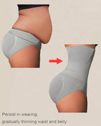 Bellvian grey waist cinching seamless shapewear panties with smoothing tummy control compression and sculpting support designed to visually slim waistline and flatten lower belly under fitted dresses and jeans, ideal for UK shoppers looking for invisible shaping underwear