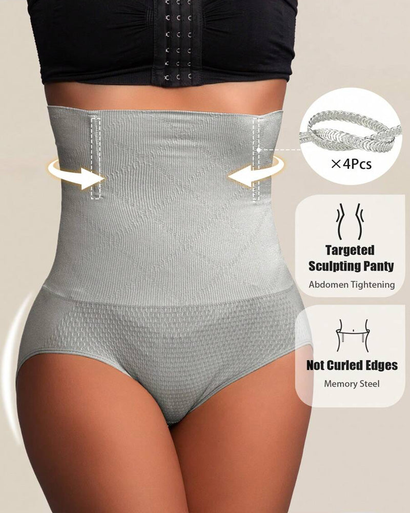 Bellvian grey waist slimming seamless control briefs with targeted tummy compression and invisible smoothing support designed to create an hourglass silhouette under leggings, skirts and bodycon dresses, ideal for UK shoppers searching for high waist shapewear underwear
