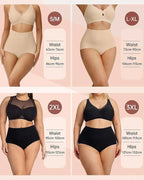 Bellvian high waist shapewear size guide for tummy control shaping briefs, helping women choose the ideal fit for waist slimming, body contour shaping and seamless everyday shapewear support in the UK