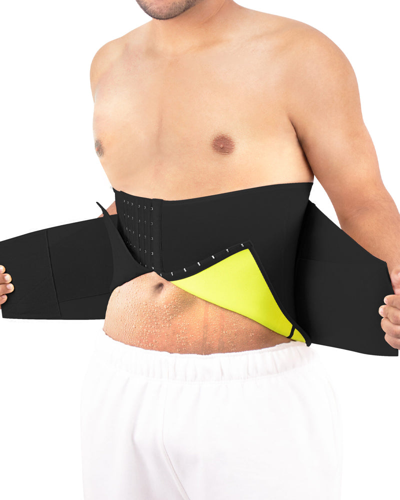 Bellvian men’s waist trainer sauna belt with thermal sweat boosting support and stomach compression shaping fit, designed for gym workouts, belly slimming, fat burning support and workout body sculpting in the UK