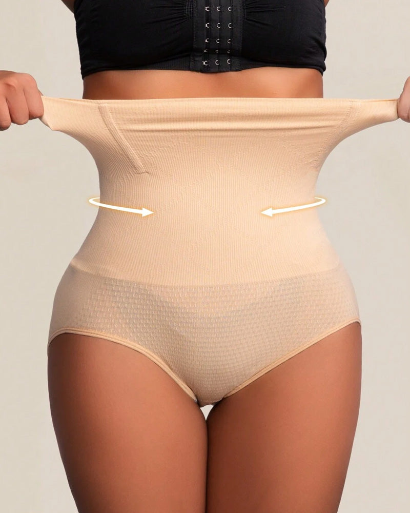 Bellvian nude stretch seamless shapewear briefs with flexible tummy control compression and invisible sculpting support designed to smooth waist curves and flatten lower belly under fitted clothing, popular in UK searches for seamless slimming underwear and body shaping briefs