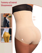 Bellvian nude tummy control shapewear panties with butt enhancing support and seamless waist sculpting technology designed to smooth lower belly and create a natural hourglass shape under fitted clothing, ideal for UK women searching for invisible shaping underwear