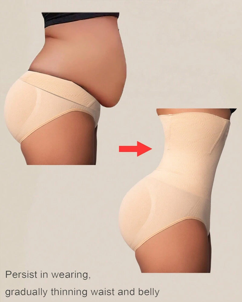 Bellvian nude waist sculpting tummy control seamless briefs designed to smooth stomach area, slim waistline and enhance curves invisibly under tight outfits, ideal for UK women searching for body shaping underwear and seamless slimming panties