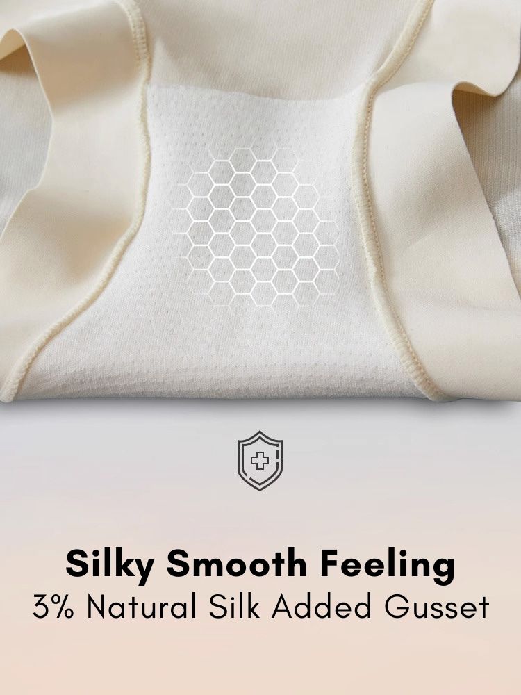 Bellvian seamless high waist shapewear panties featuring soft silk gusset lining for breathable comfort, invisible tummy control and smooth waist sculpting, designed for women wanting comfortable slimming underwear, seamless control briefs and all day body shaping support under fitted outfits