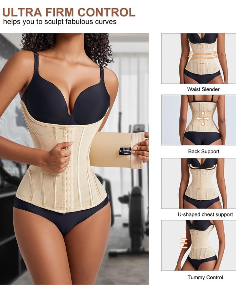 Ultra firm control waist trainer corset with strong compression for tummy control, postpartum body shaping and waist slimming effect UK