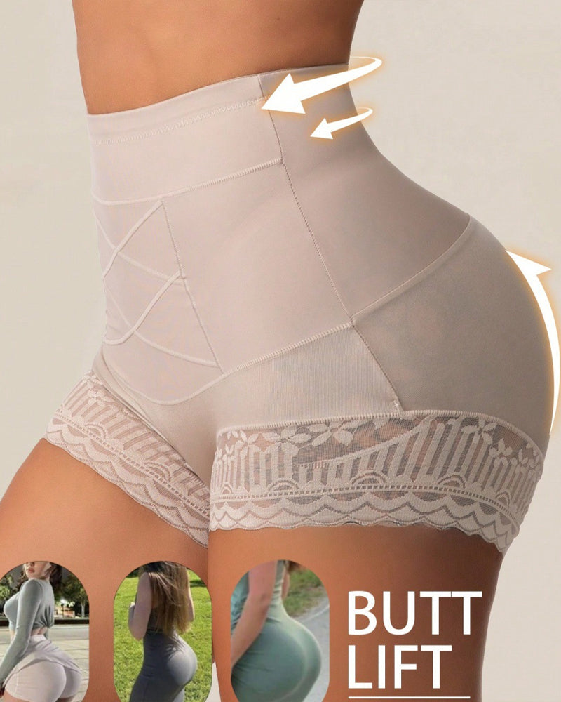 Bellvian white butt lift shapewear shorts with seamless compression support and waist slimming contour fit, designed for body sculpting under dresses, wedding shapewear, postpartum shaping and confidence boosting fashion for women in the UK