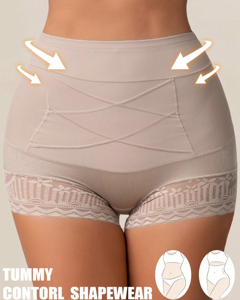 Bellvian white tummy control body shaper shorts with seamless waist compression and hourglass sculpting fit, designed for slimming under dresses, wedding shapewear, postpartum tummy support and everyday body confidence for women in the UK
