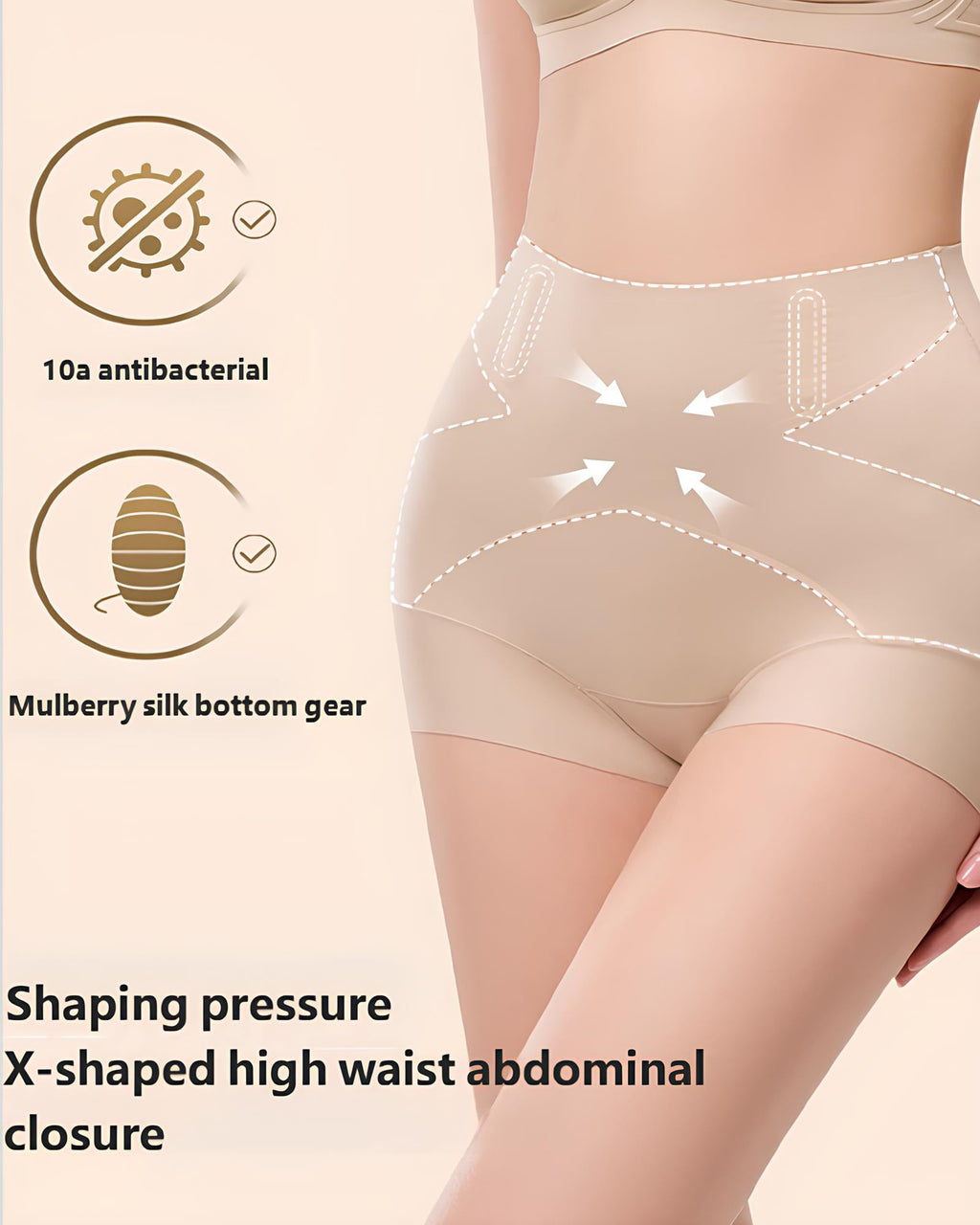 Bellvian X shape waist slimming shapewear shorts with seamless compression support and tummy flattening control designed for sculpted curves, smooth silhouette shaping and invisible support under dresses and fitted outfits, highly searched in the UK for body sculpting shapewear, seamless slimming underwear, tummy control shorts and curve enhancing panties