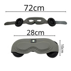 NACRE FORM™ AI Smart Sleep Mask size guide showing the adjustable headband with an illustrated length of 72 cm, a front eye mask width of approximately 28 cm and a height of 10 cm. The diagram displays the contoured blackout eye cover, padded Bluetooth headphones and flexible design to help shoppers understand the product dimensions.